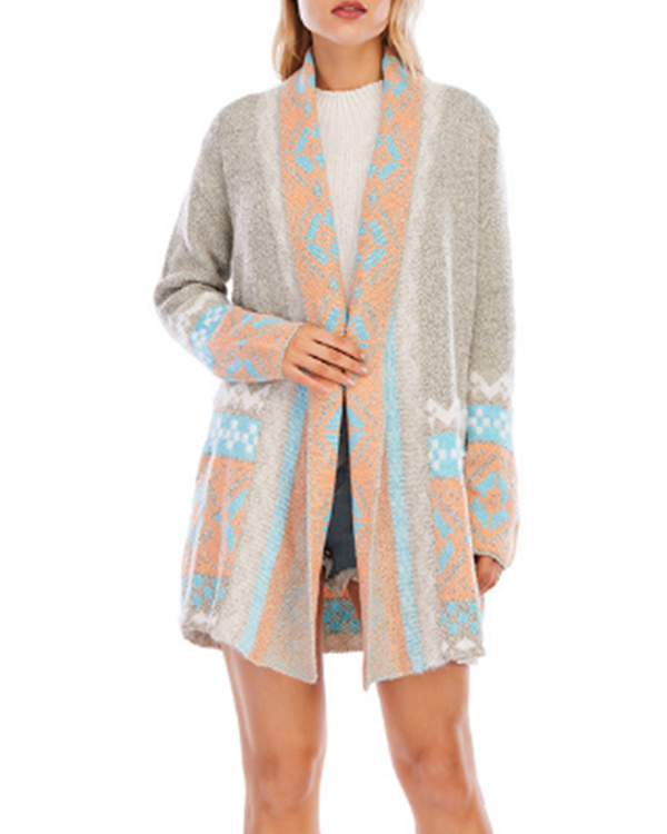 Women's Bohemian  Midi Knitted Cardigan