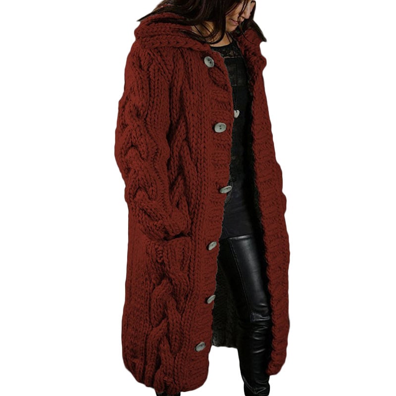 2022 Knitted Thick-Line Jumper Coat