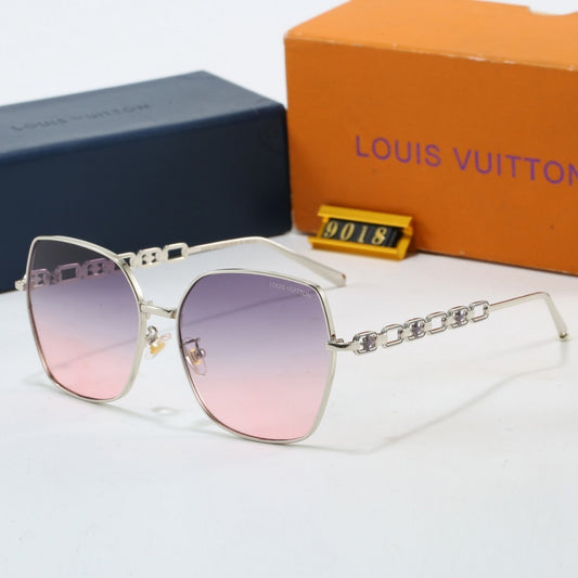 Chain Temple Polygon Sunglasses