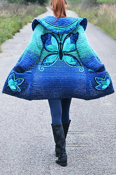 Women Long Sleeve Butterfly Plus Size Outwear - Last 98 pcs Left