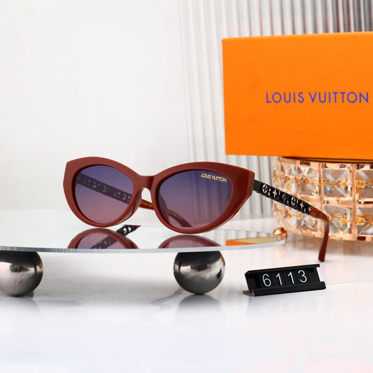 Cat Eye Sunglasses with Chain Temples (Model 6113)