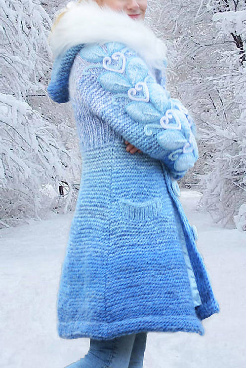 Women Casual Plus Size Long Sleeve Outwear -Blue - Last 58 pcs Left