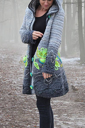 Women Long Sleeve Plus Size Shades Of Grey Outwear