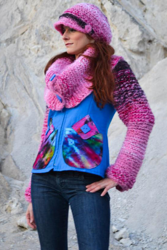 Women Casual Plus Size Long Sleeve Sweater With Hat