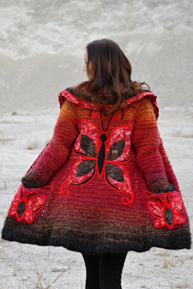 Women Long Sleeve Butterfly Plus Size Outwear - Last 98 pcs Left