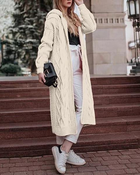 Longs Sweater Wind Coat Women Fall Solid Fashionable Outwear Coat