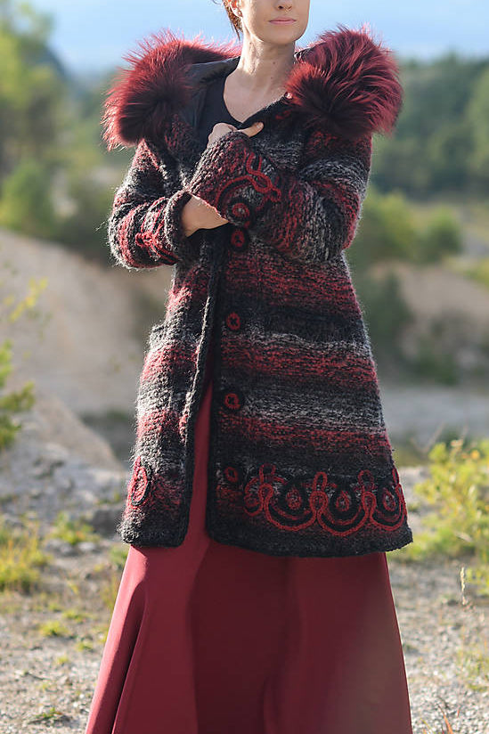 Women Casual Plus Size Long Sleeve Hooded Outwear